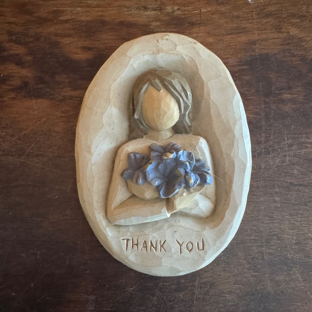 Willow Tree‎ Thank You Wall Plaque Susan Lordi Demdaco Woman Flowers